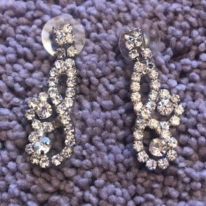 silver drop earrings